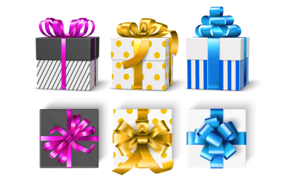 Download Color Gift Boxes. Realistic Gifting Wrap - Premium Resources